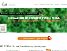 Tablet Screenshot of oyas-environnement.com